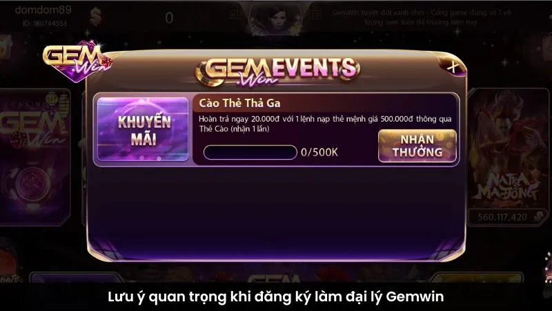 Lưu ý quan trọng khi đăng ký làm đại lý Gemwin